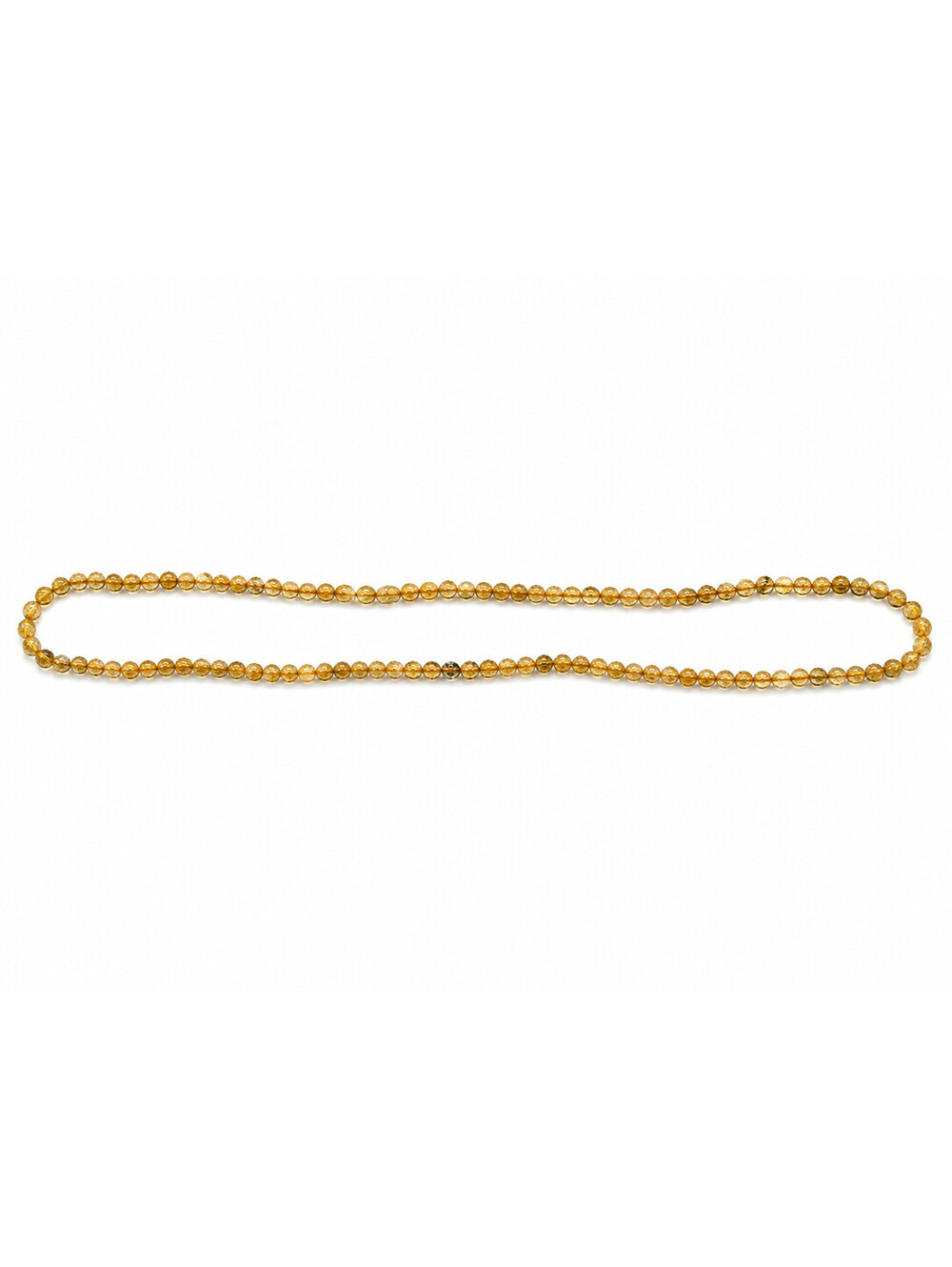 Citrine Beads Stretchable Necklace 11"